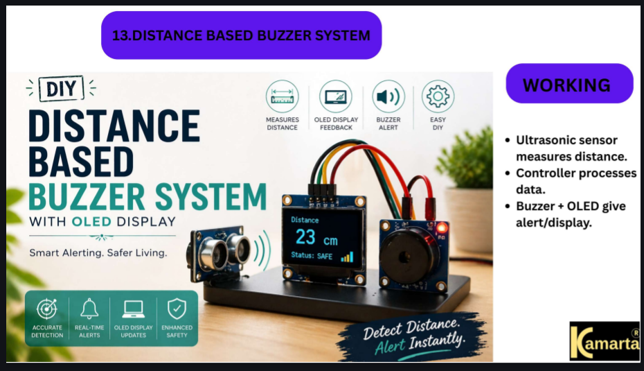 Distance Based Buzzer System with OLED